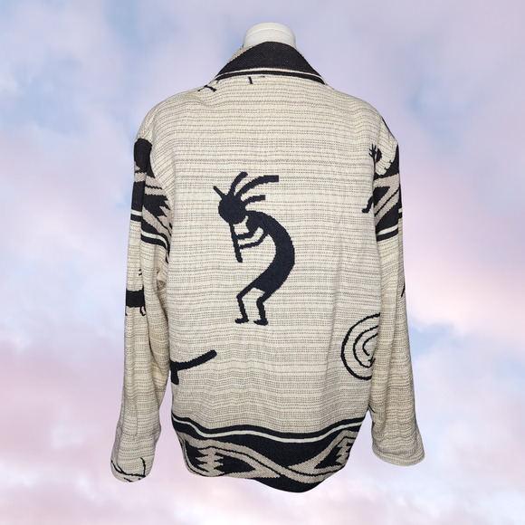 Vintage Painted Pony Southwestern Tapestry Cardigan Jacket 100% Cotton Women S/M - Picture 5 of 8